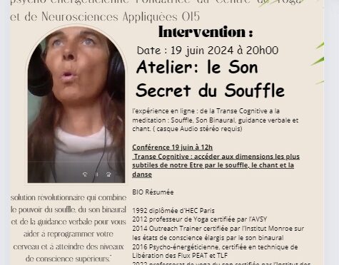 Le Son Secret du Souffle : Atelier Breathwork et Son binaural le 19 juin 2024 à 20h